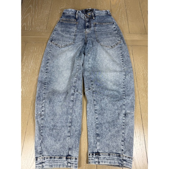 Ruti The Slouchy Jean Womens Size 6 Blue Vintage Wave Wash Barrel Elastic Boho - Picture 6 of 16